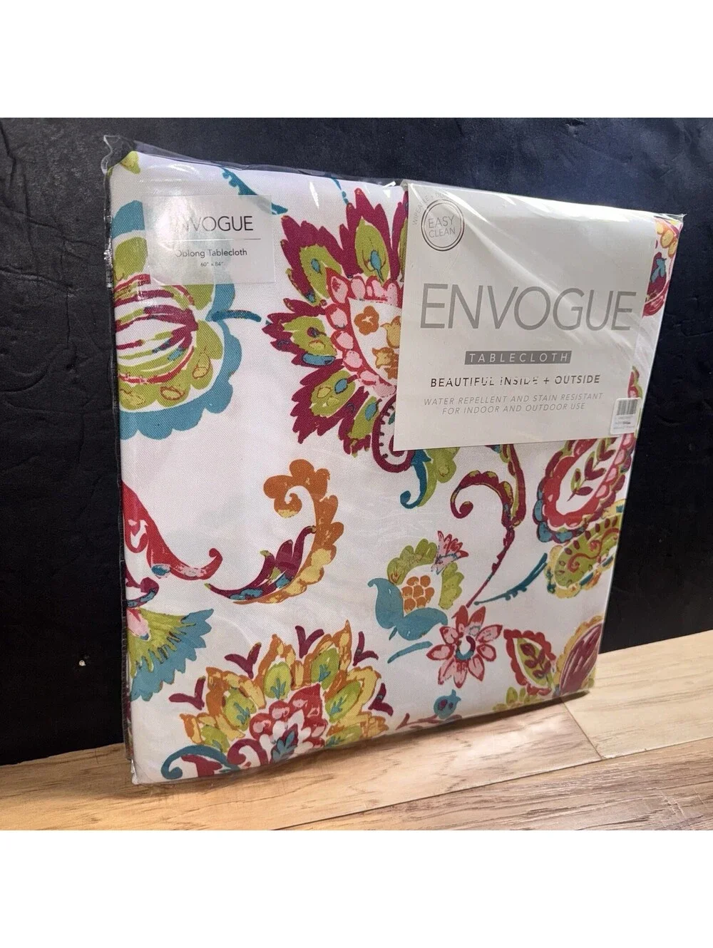 Envogue Tablecloth 60x84 Oblong Floral Paisley Indoor Outdoor Party Easy Clean